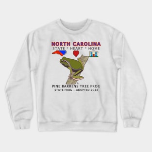 North Carolina - Frog - State, Heart, Home - State Symbols Crewneck Sweatshirt